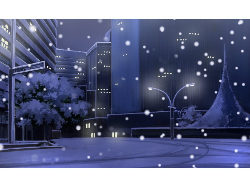 雪夜街道